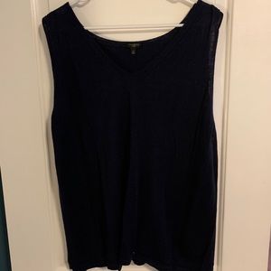Navy linen tank